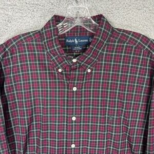 Ralph Lauren Shirt‎ Mens Extra Large Multicolor Plaid Blake Button Down Preppy